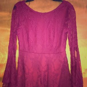 Red Backless Holiday Dress